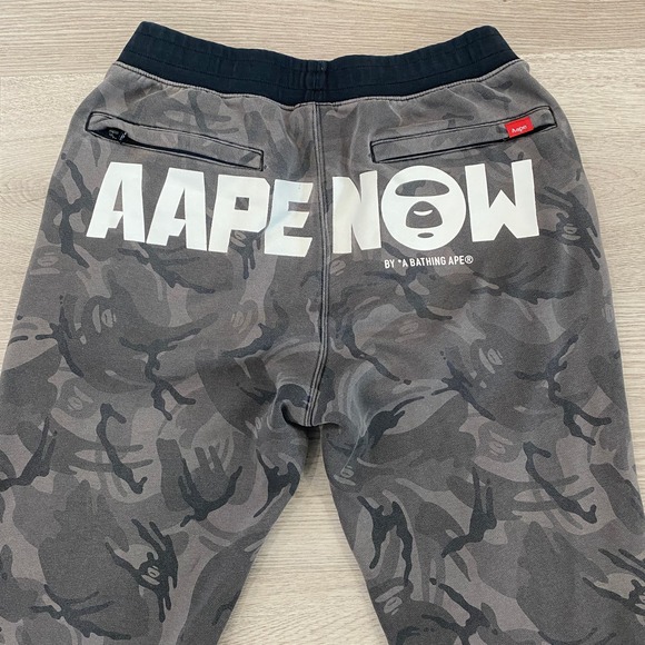 Aape A Bathing Ape Camo Colorblock Joggers Sweatpants Men's L - Picture 3 of 12